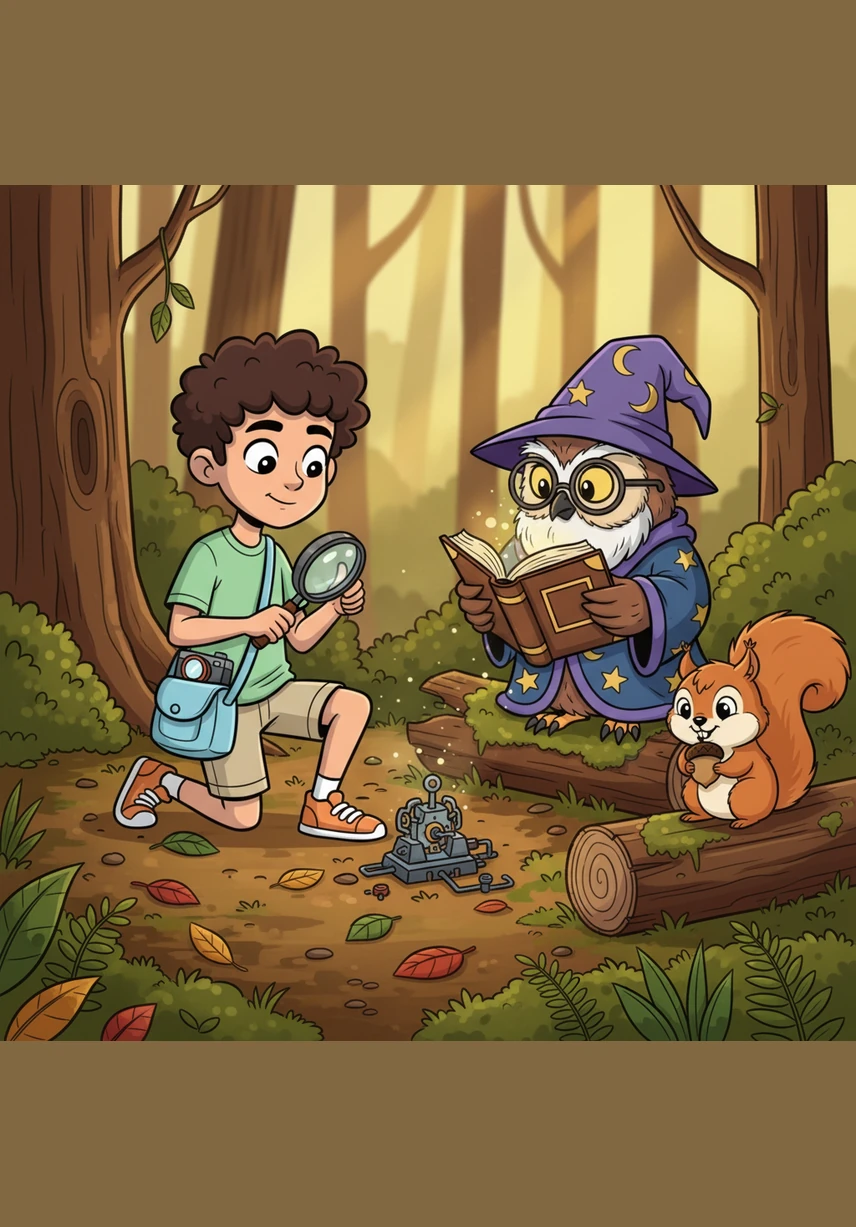He encountered a squirrel struggling to sort a large pile of various nuts into baskets based on their unique shapes and sizes. Zaid helped his small friend organize the harvest, learning that logical sorting makes even the most daunting tasks manageable.