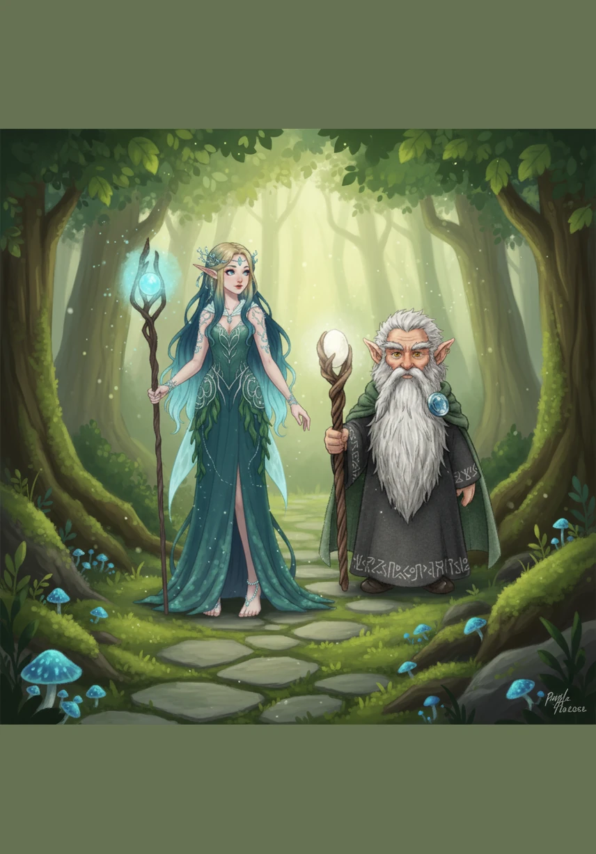 The forest around me hums with a rhythmic energy that vibrates through the soles of my bare feet. Every flower glows with a soft, pulsing light, reacting to my presence as I take my first hesitant steps into the unknown.