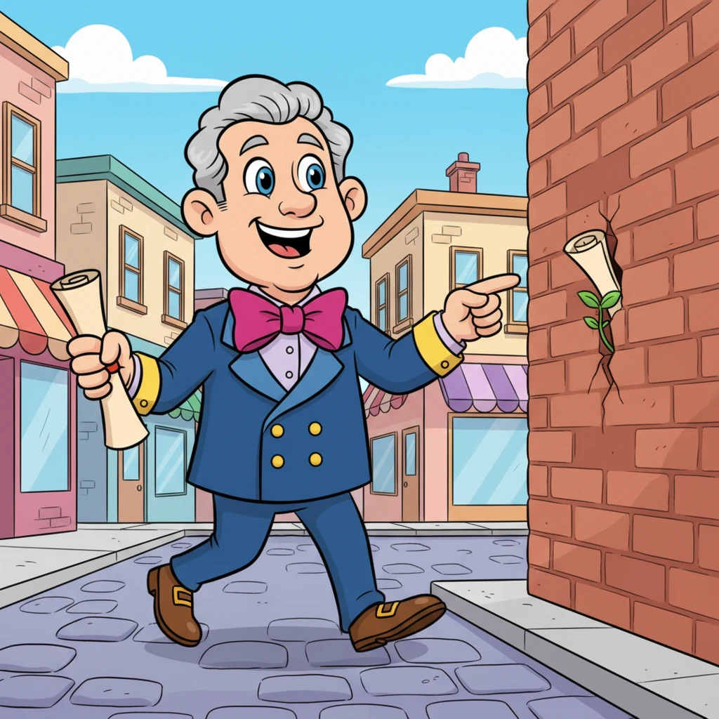 The next day, during his usual swift walk to a meeting, Mr. Goldsworth found himself looking for more. He spotted another poem, this one about the resilience of a tiny urban sprout, tucked into a crack in a brick wall.