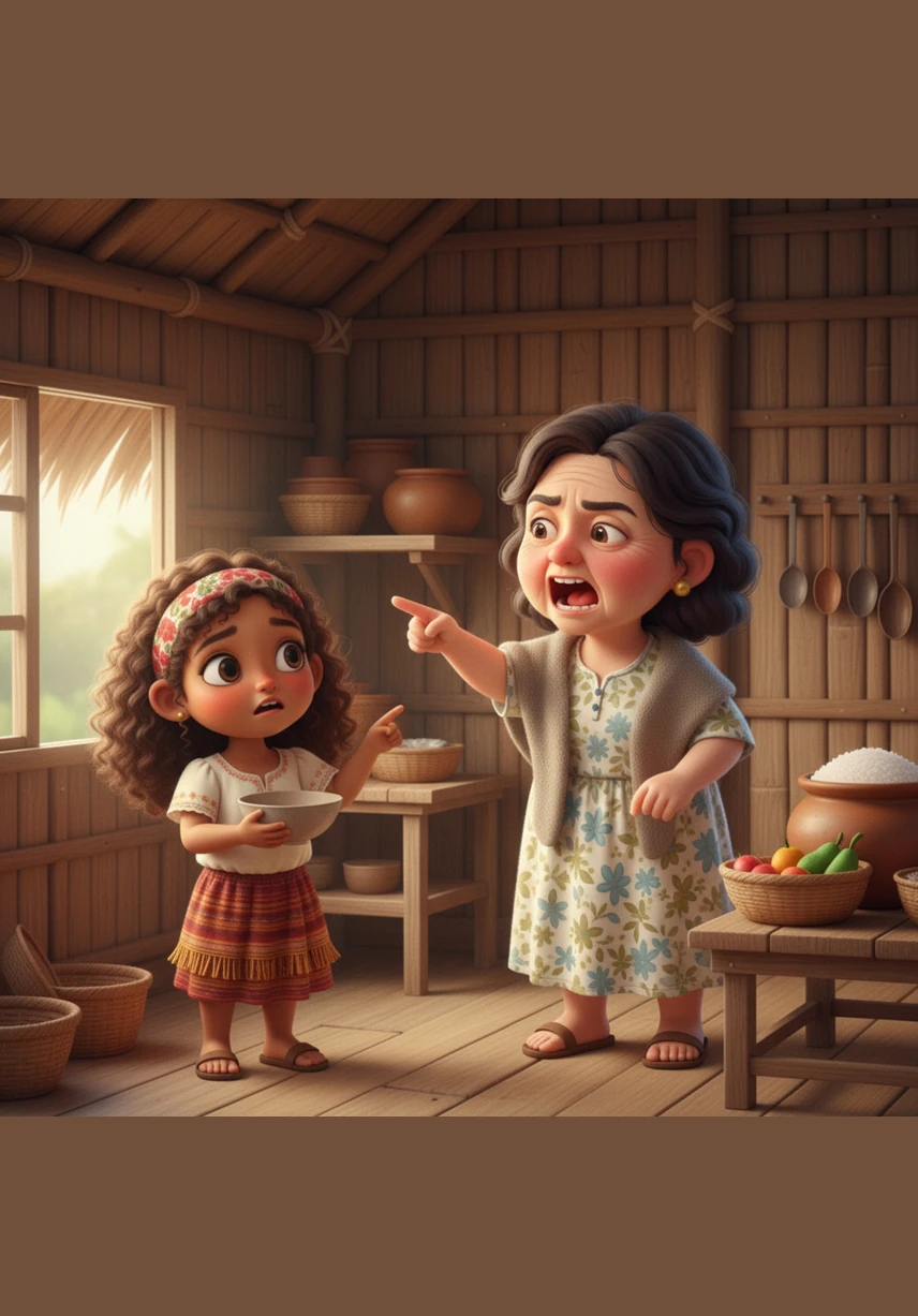 As the day goes on, Pinang repeatedly asks where the simplest items are, from spoons to rice. Her mother’s frustration grows with every lazy question,