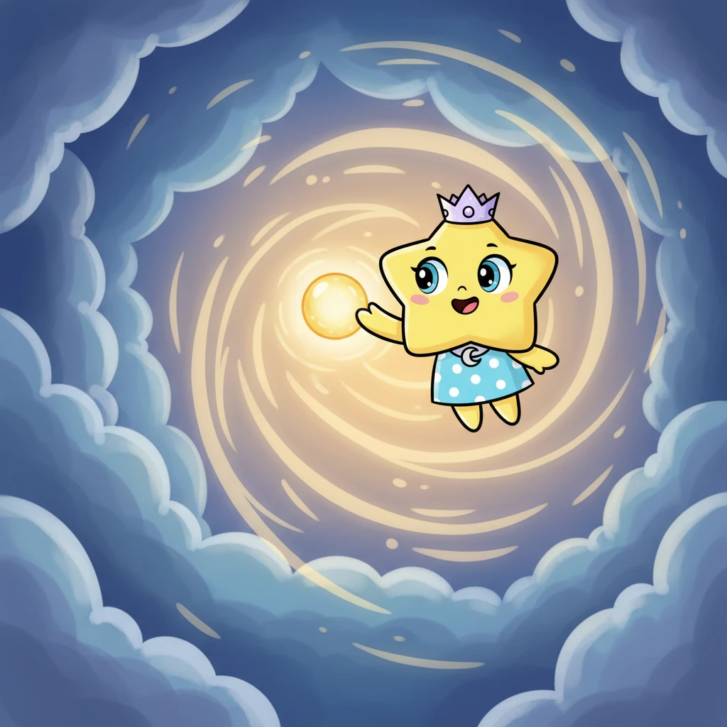 Lumi floated right up to the little golden spark. "Hello!" he whispered. The spark, surprised but happy, twinkled back. Lumi gently touched the spark, and something wonderful happened. Their lights didn't just add together; they multiplied! A warm, comforting glow spread out from them both, chasing away the last of the deep shadows. Together, they shone with a brightness neither could have achieved alone, a beacon of warmth and friendship in the misty clouds.