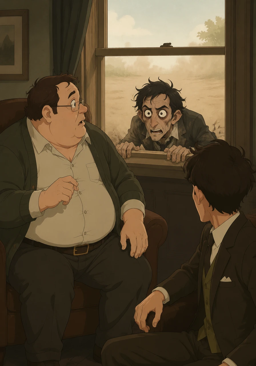 Just as Fowler begins to relax, a pair of white-knuckled hands suddenly grip the window sill from the outside. A disheveled and very dusty Max pulls his head up, his face a mask of frantic desperation.