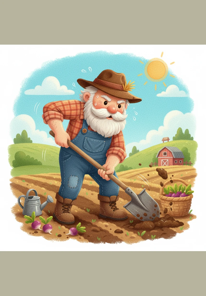 After his prayer, Thomas picks up his heavy wooden plow and begins to break the iron-hard ground. Despite the heat and the dust, he works until his muscles ache, turning the soil to make it ready for a miracle.