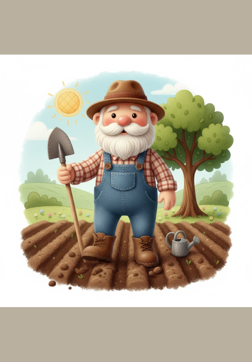 Thomas walks across his prepared furrows, carefully dropping tiny seeds into the dry, dark earth. He covers them gently, treating the parched land as if it were already blooming with life.