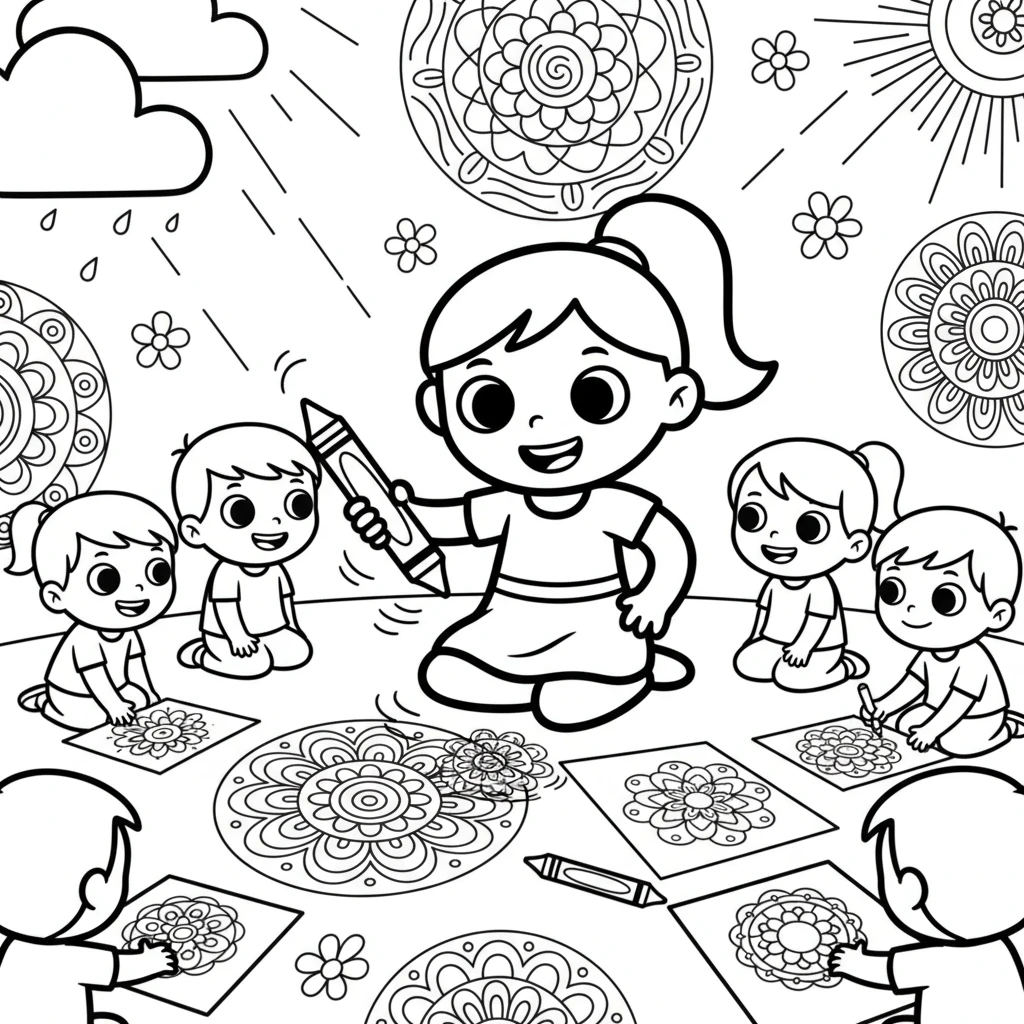 monday mandala coloring pages