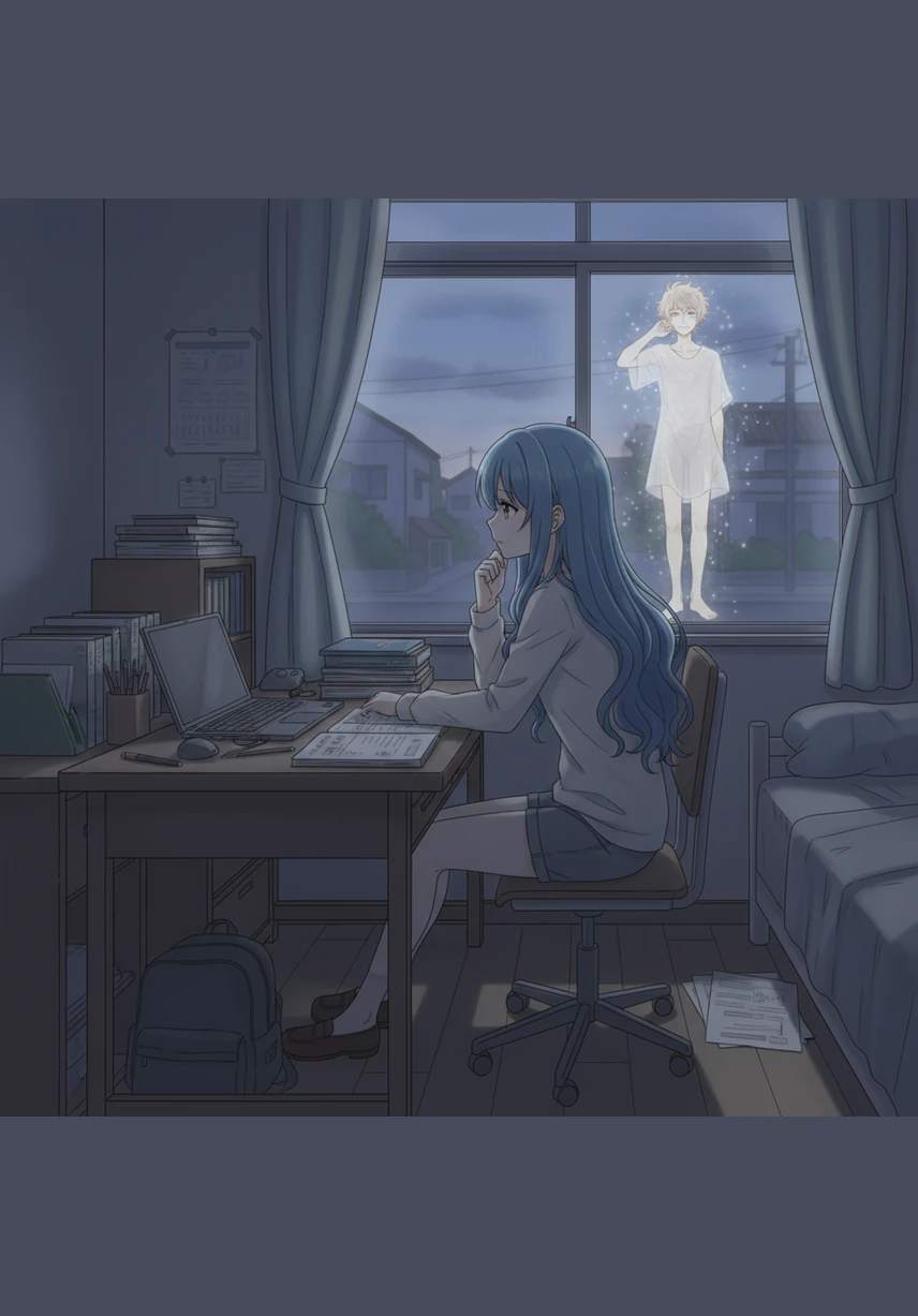 Driven by a restless curiosity, Maya returns to the quiet corner cafe where she and Leo spent their Sunday mornings. As she sits at their favorite scarred wooden table, her phone buzzes with a description of the exact vintage sweater she chose to wear today.