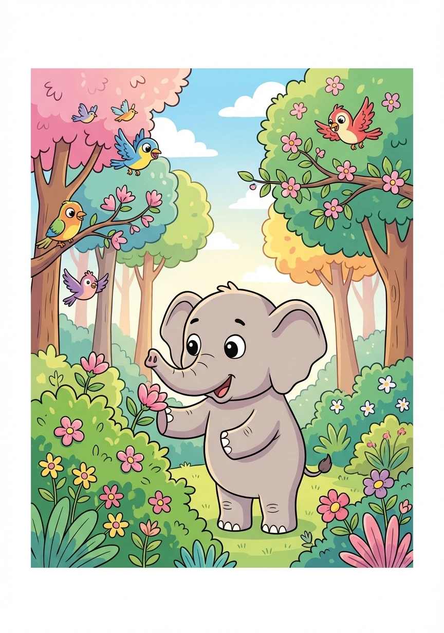 धीरे-धीरे जंगल फिर से हरा होने लगा। पेड़ों पर नई पत्तियाँ आ गईं, फूल खिलने लगे और पक्षी फिर से चहचहाने लगे। जंगल पहले से भी ज़्यादा सुंदर हो गया।