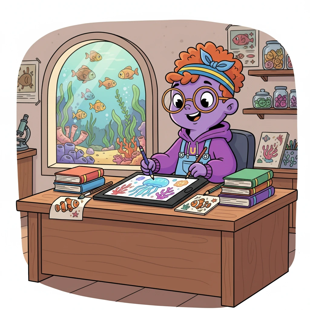 In the end, Octavia thrived, designing beautiful scientific illustrations for her marine biology projects. She discovered that by focusing on what she loved, she could succeed and enjoy her university experience. She learned that it's okay to choose and to be true to yourself.