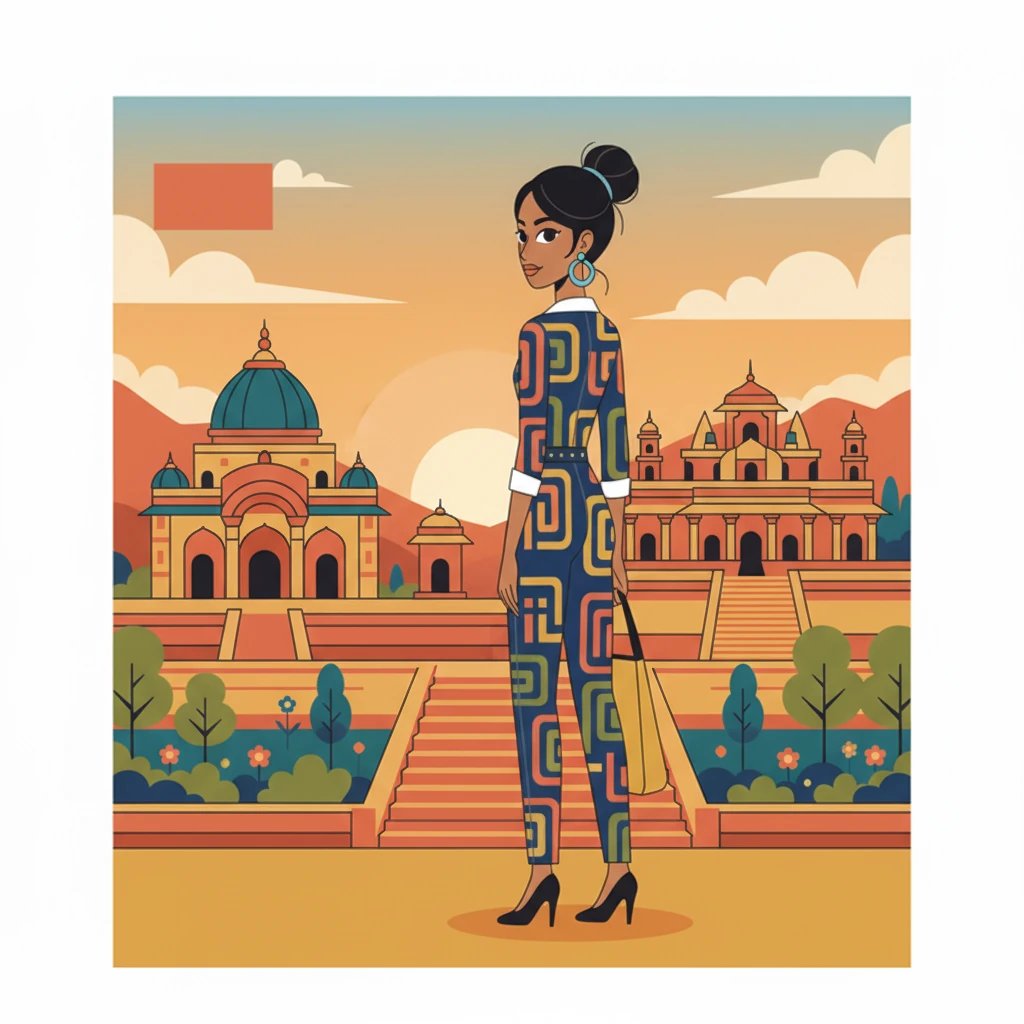 As the sun begins to set, casting golden hues across the landscape, Leela looks back at the grand monuments, temples, and gardens. Her heart swells with pride and inspiration, having experienced the rich tapestry of India's heritage. She knows she will carry these memories and lessons with her always.