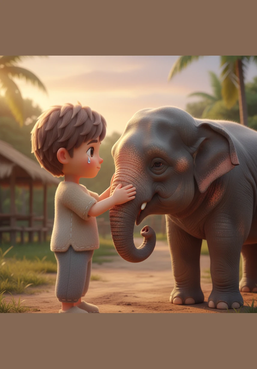 Noy visits an elephant sanctuary, where the gentle giants roam freely through the lush green forests. He gently strokes an elephant's trunk, feeling a sacred connection to the animal that has been a symbol of his country for centuries.
