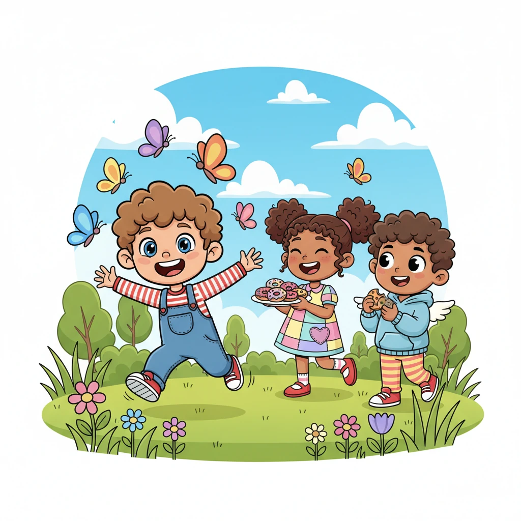 She imagined them all playing together, chasing colorful butterflies and sharing delicious snacks under a sunny sky. Their laughter echoed in her mind like the sweetest music, a melody of pure happiness. These were the moments she treasured most.