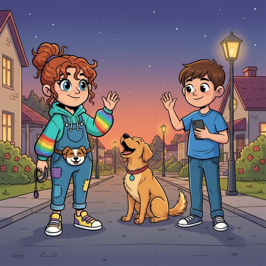 At the end of the walk, Anna and Liam exchanged numbers, promising to do this again. Anna smiled, realizing this wasn’t just a dog-walking gig, but the start of something truly special. Sunny barked happily as they waved goodbye.