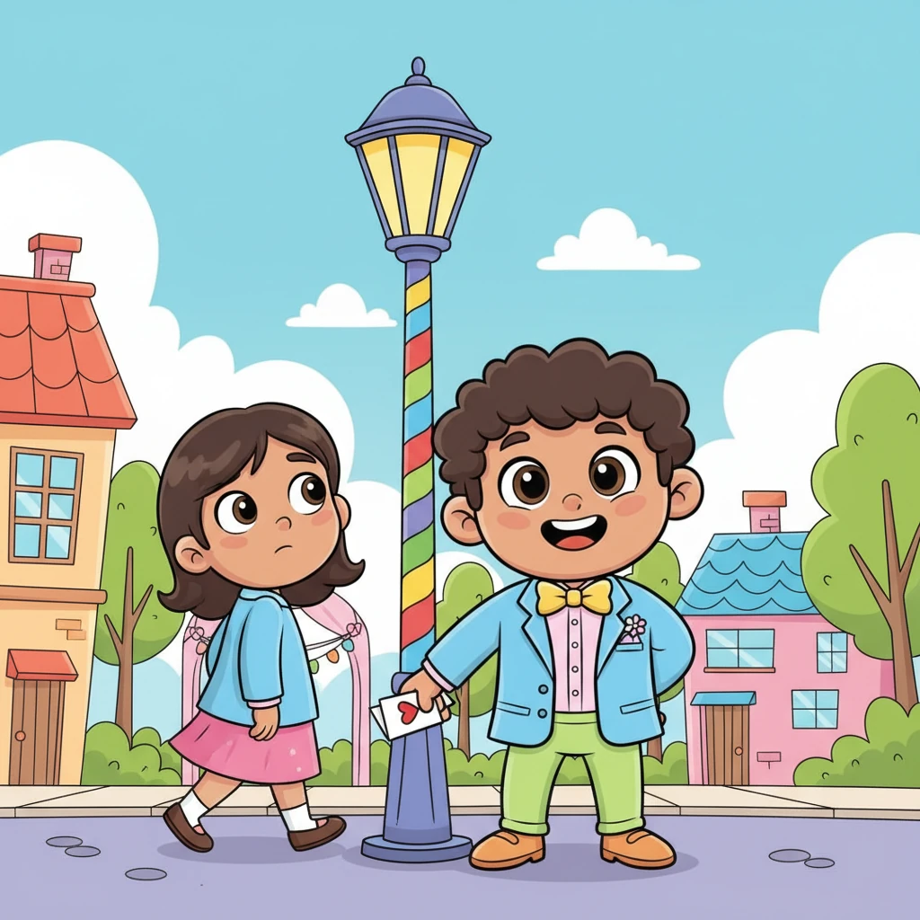 As Priya left the wedding venue, a curious feeling lingered. Behind her, Arun followed discreetly, a playful yet determined look on his face, peeking from behind a colorful lamppost. He trailed her all the way to her house.