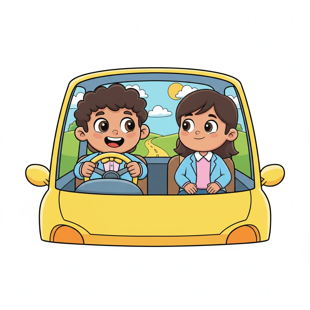 During one of their car rides, Arun, holding the steering wheel with exaggerated caution, turned to Priya. He playfully asked her to teach him how to drive, reminding her to keep her eyes on the road with a grin.