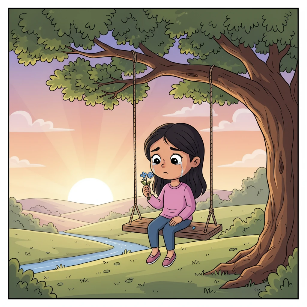 A day arrived when a profound realization settled over Priya, like a soft, melancholic cloud. She understood that this special connection, though wonderful, would not last forever, bringing a deep sense of sadness.