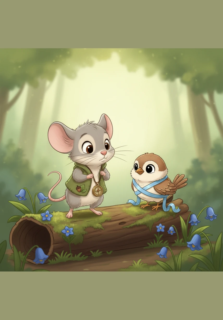 Pip dived into the darkness to retrieve his treasure, but several minutes passed and he did not return. Milo stood outside, calling his friend's name, but he only heard a faint, worried chirp echoing from the cold stone walls.