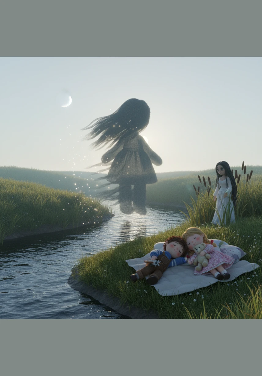 As the stars twinkled above the ripples of the water, Maria’s silhouette would slowly fade into the early morning light. She remained a part of the landscape, a whisper in the reeds and a shadow in the moonlight that watched over the flowing tides.