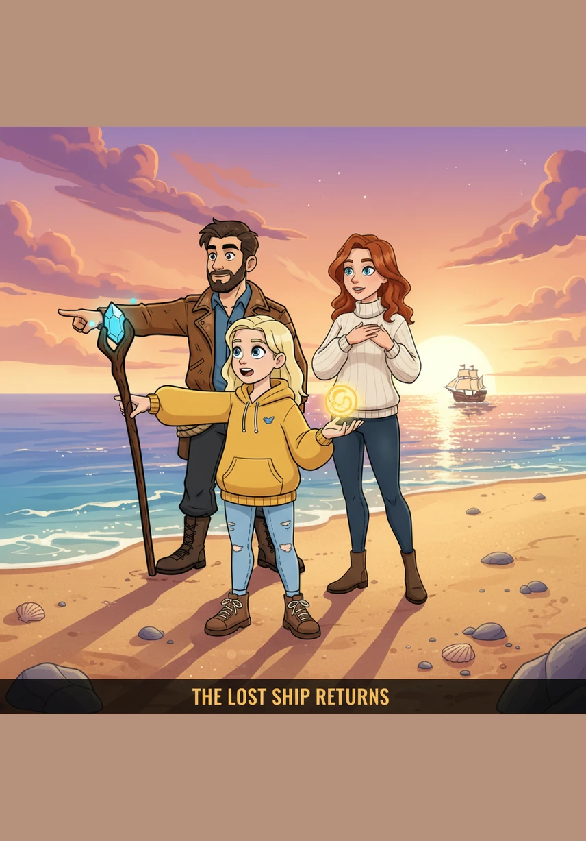 Mia spotted a faint trail of smoke on the horizon, and Elias quickly reached for the emergency signaling mirror. He caught the sunlight, flashing a bright SOS toward the distant ship that appeared like a tiny speck in the distance.