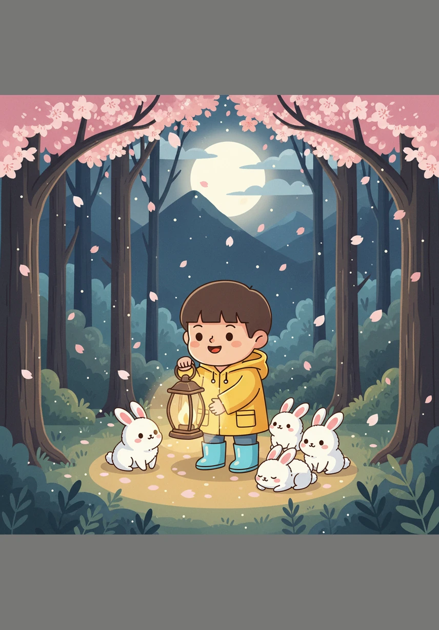 Deep in the corner of the garden, they discovered an old hollow log covered in soft moss. To Leo and his bunny friend, it was not just wood; it was a secret castle built just for them.