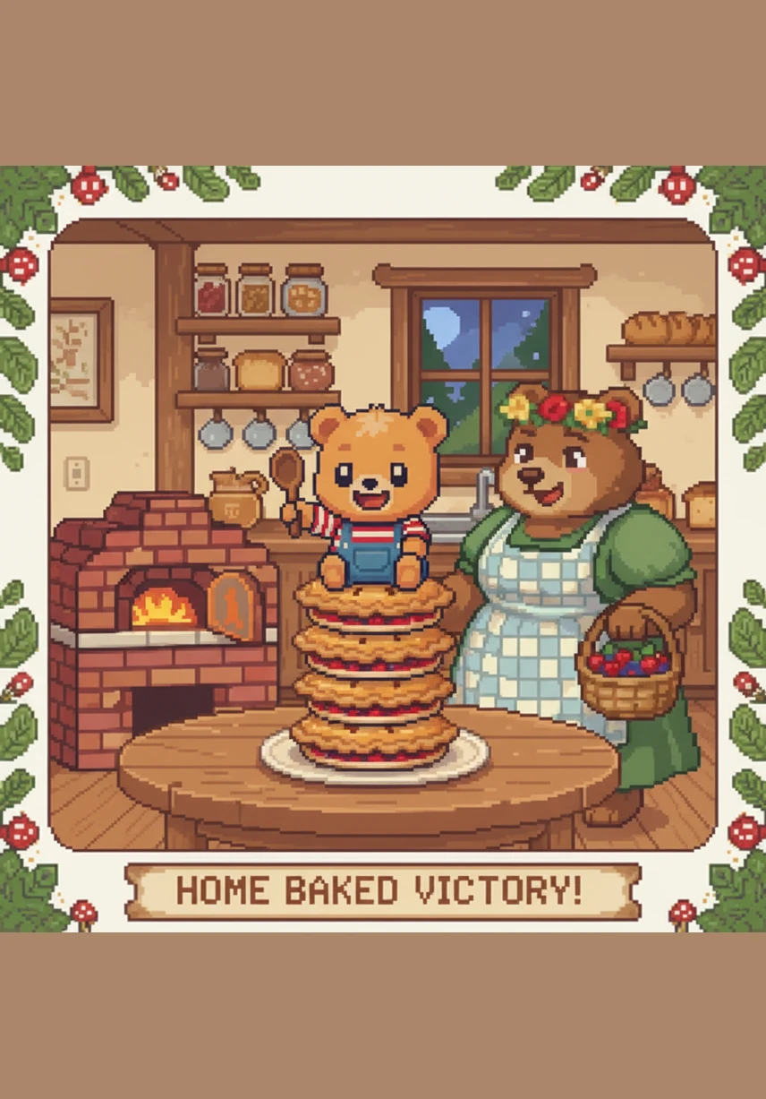 To celebrate his big achievement, Mommy Bear let Barnaby pick out a shiny gold star sticker for his progress chart. He pressed the sticker down firmly and looked at it with pride, knowing he was becoming a big bear. That night, Barnaby went to sleep feeling confident and ready for more potty adventures tomorrow.