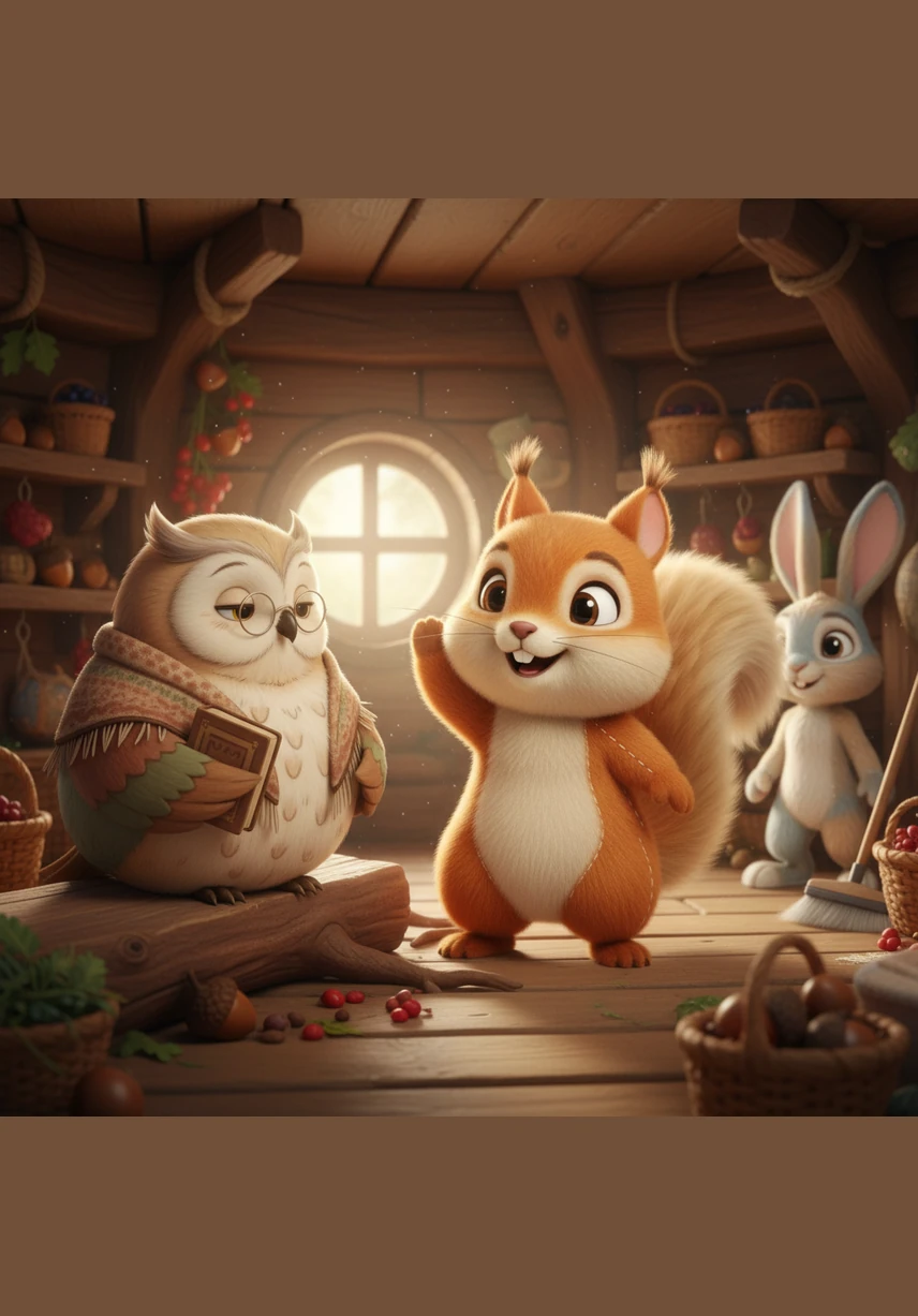 Ο Σουρής σταμάτησε για μια στιγμή, σκούπισε το μέτωπό του και χαμογέλασε πλατιά στη σοφή φίλη του. Της εξήγησε πως δεν χρειαζόταν δώρα, καθώς η μεγαλύτερη χαρά του ήταν να βλέπει το σπίτι τους καθαρό και τους φίλους του ασφαλείς.