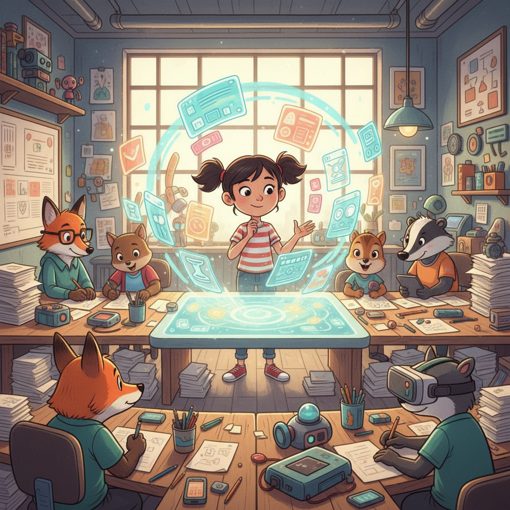 Una vez resuelto el problema técnico, el equipo se sumergió en la fase de diseño. Los bocetos y prototipos inundaron las mesas. Sofía, con su visión, ayudó a guiar el proceso creativo, asegurándose de que la aplicación mantuviera su esencia innovadora.