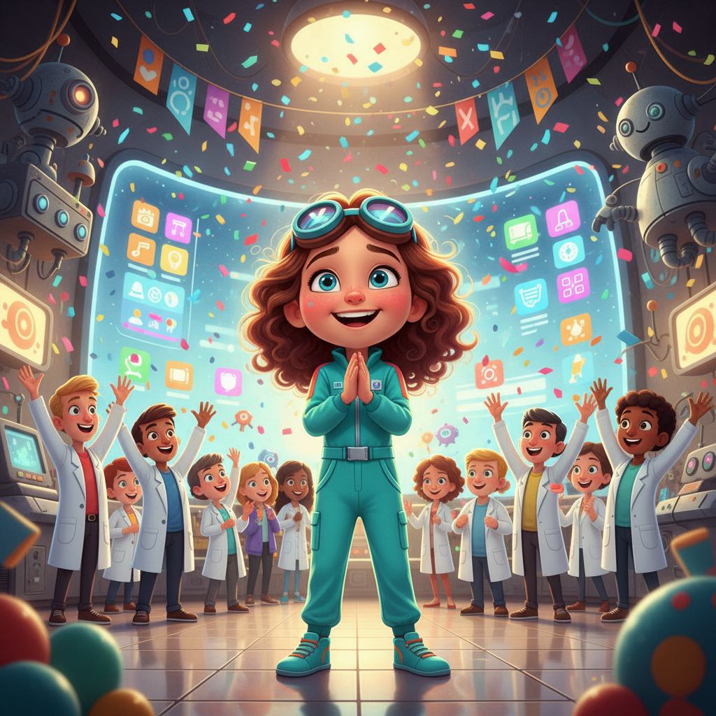 El día del lanzamiento llegó. Sofía y el equipo, nerviosos pero emocionados, esperaron la reacción del público. La aplicación, con su diseño intuitivo y sus funciones innovadoras, fue un éxito rotundo. La alegría inundó la sala.