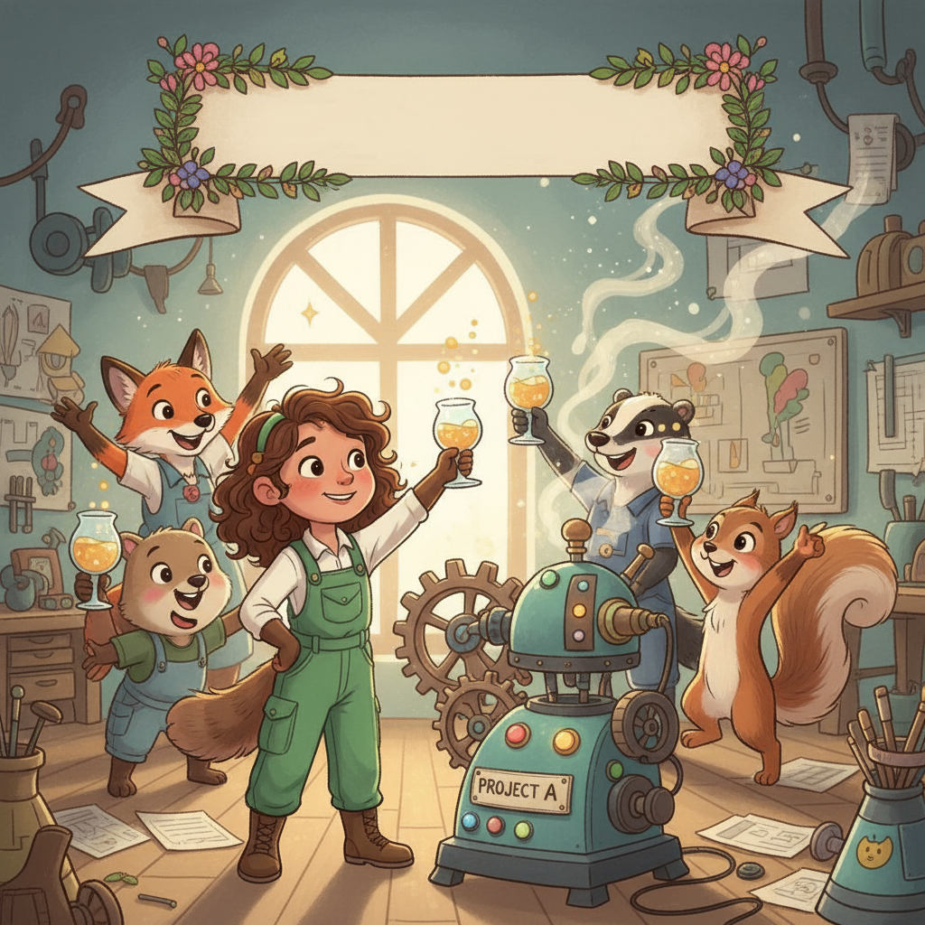 Sofía, al ver el éxito del Proyecto A, reflexionó sobre el camino recorrido. Se dio cuenta de que la clave del éxito residía en la colaboración, la comunicación y la capacidad de adaptarse a los desafíos. El equipo celebró, brindando por el logro.