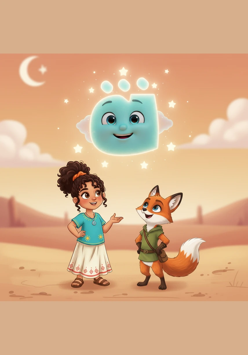 Suddenly, the letter Thaa appeared in the air, glowing with a soft light, and explained that it needed the help of the Mad vowels to grow longer.