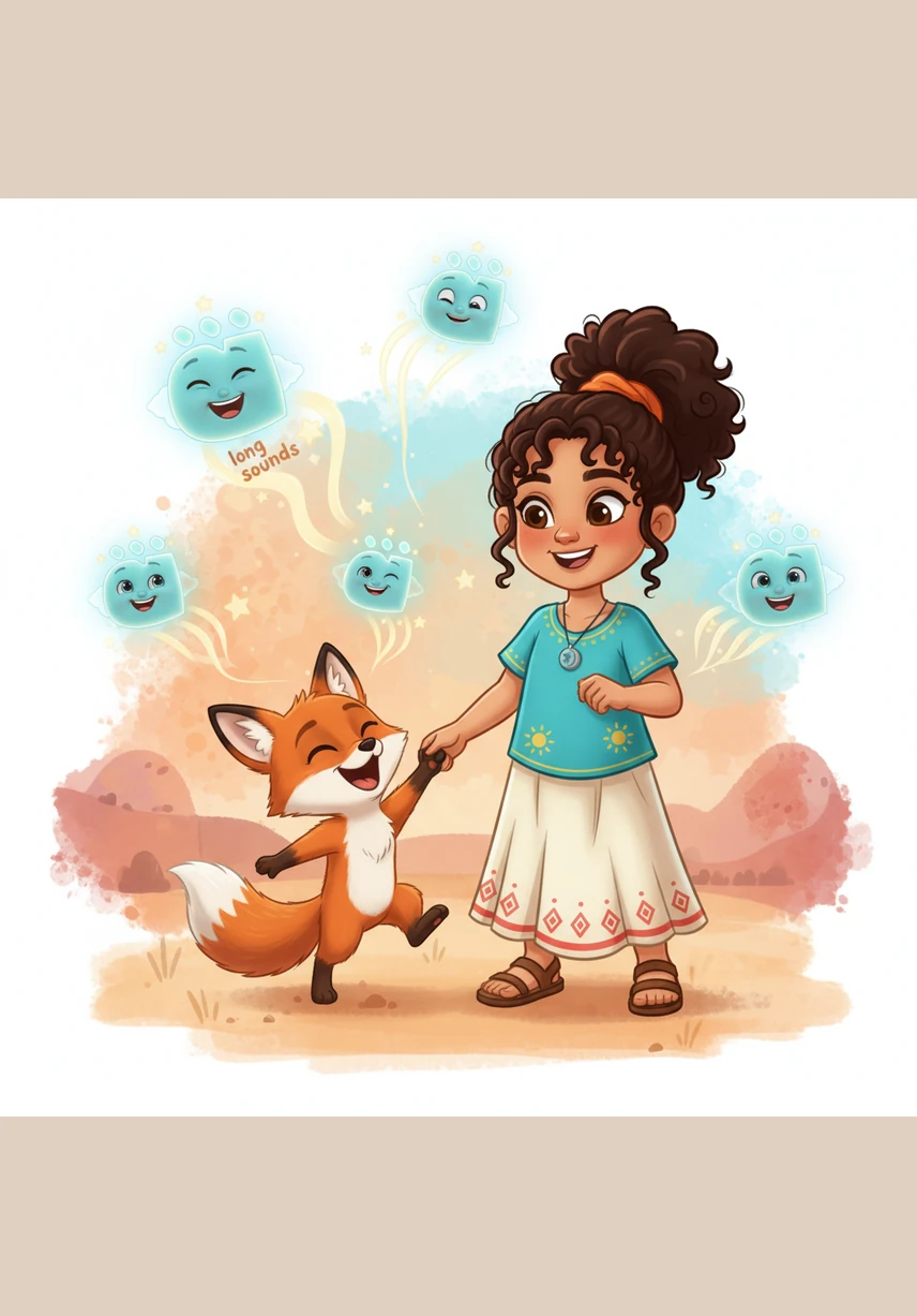 He hopped and danced around Thuraya, practicing his new long sounds and laughing with pure happiness at his magical discovery.