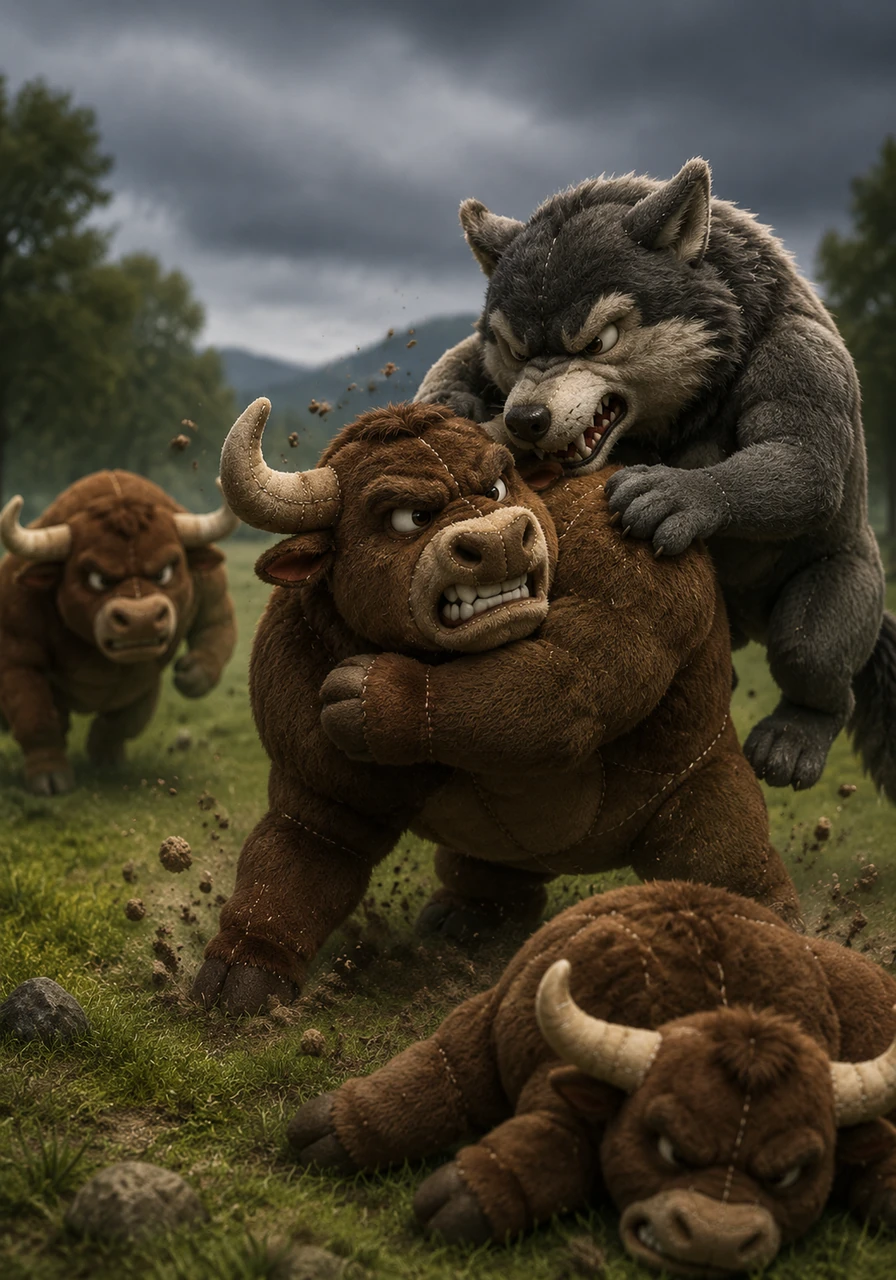 Without his loyal brothers to defend his flanks, Bramble fights bravely but is quickly overwhelmed by the swift and ruthless attacker. One by one, the wolf exploits their tragic isolation, turning the once-safe meadow into a hunting ground where unity no longer exists.