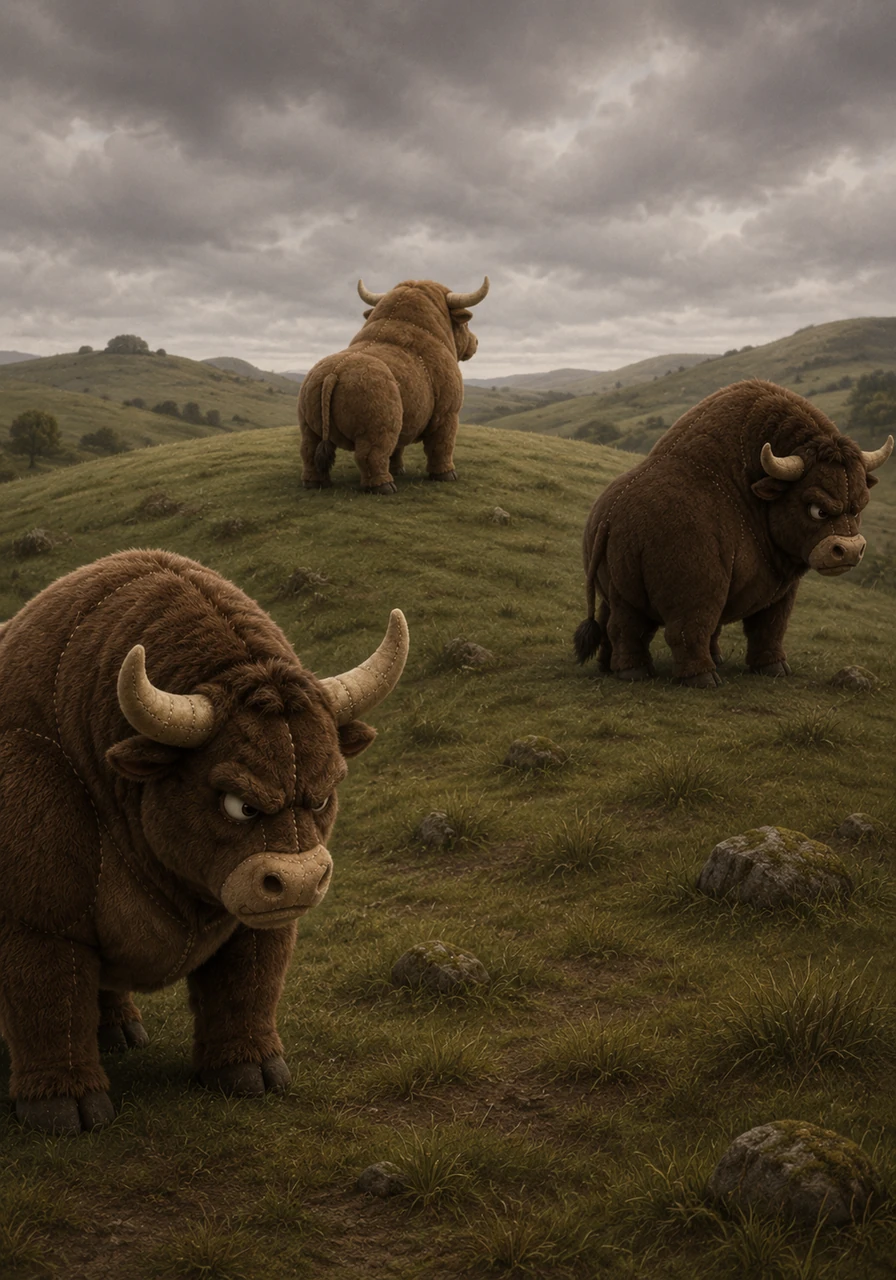 The tragic story concludes with a powerful, enduring lesson that echoes through the quiet hills: united we stand, divided we fall. The mighty bulls did not succumb to the physical strength of the wolf, but rather to the fragile loss of their own trust and unity.