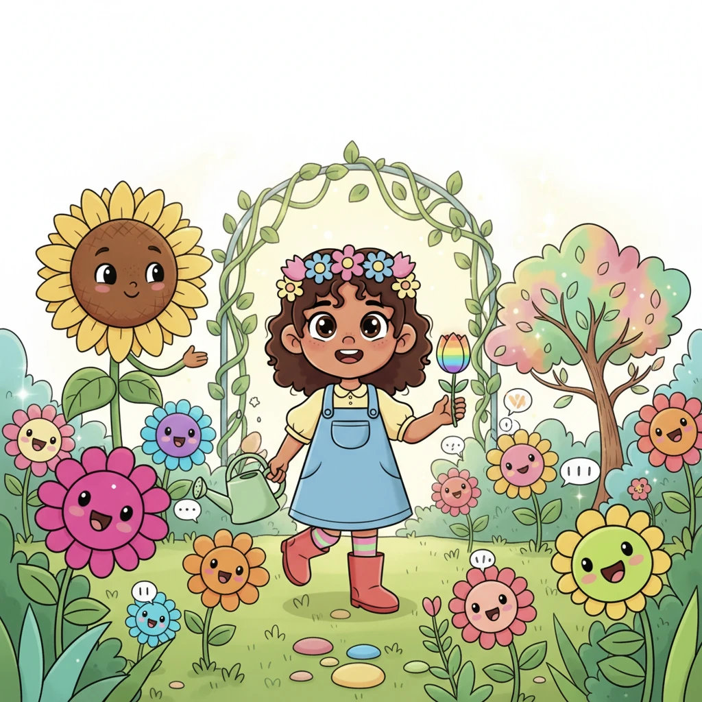 Step into a world where imagination blossoms! Join Lila, a curious girl, as she discovers a secret garden filled with talking flowers, dancing trees, and endless wonders. This enchanting tale celebrates the power of friendship, perseverance, and believing in dreams, showing that with a pure heart, anything is possible.