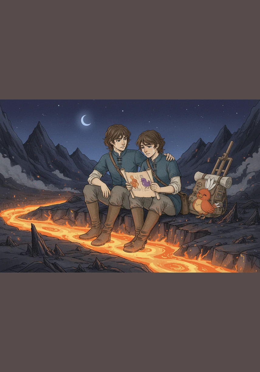 Sitting by the glowing water, Julian spoke of his restless travels and the loneliness of the road. Elias listened with his whole heart, realizing that the home Julian had been searching for might be standing right beside him.