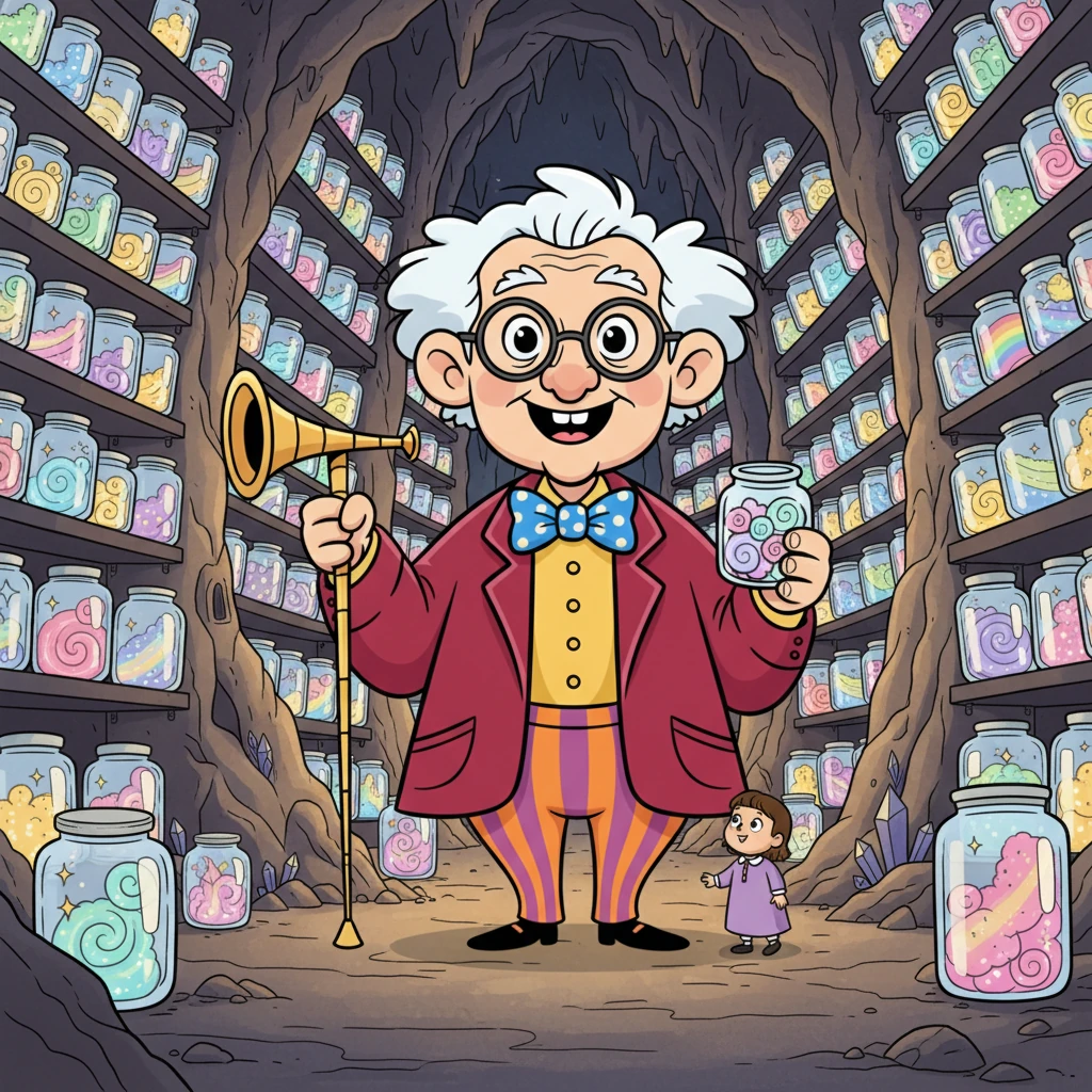 The BFG led Sophie into his magnificent dream cave, a cavern filled with thousands of shimmering glass jars. Each jar held a unique, glowing dream, waiting to be delivered to a sleeping child, a treasure trove of imagination.