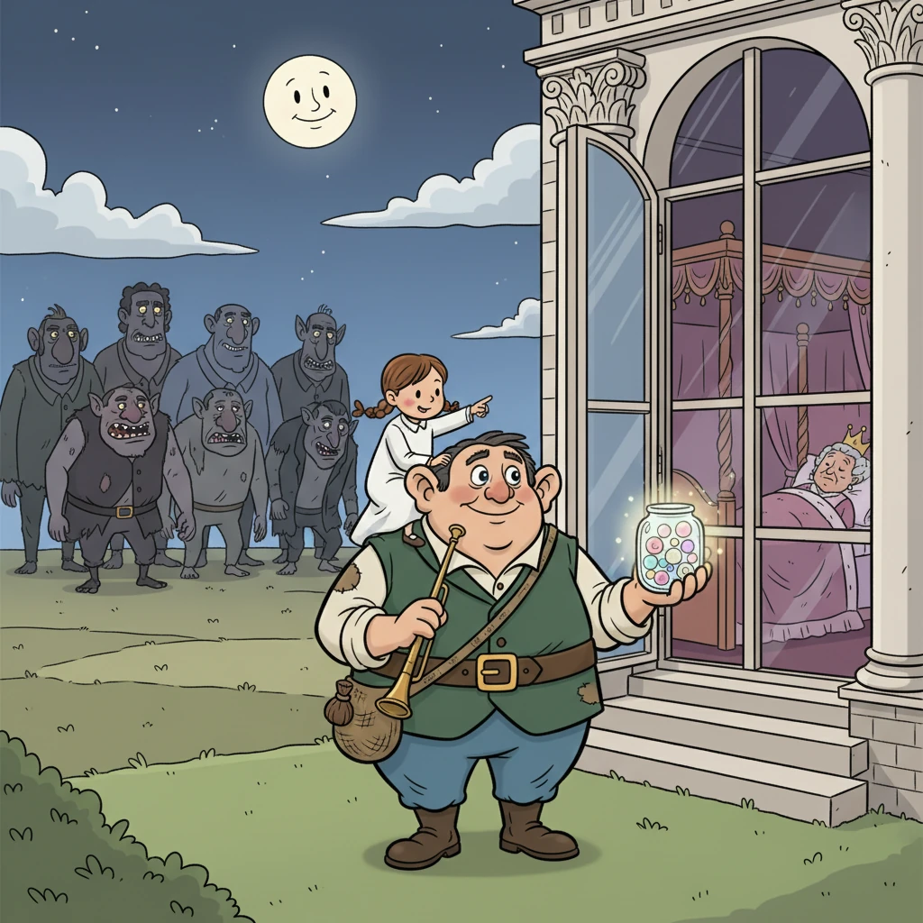 Sophie soon learned that nine other, much less friendly giants lived in Giant Country, who loved to gobble up human beans! Together, she and the BFG hatched a daring plan to stop the terrible giants once and for all, a plan that involved the most important person in England.
