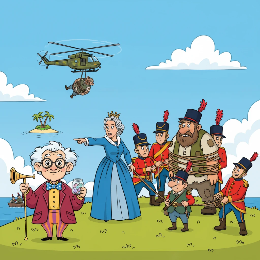 The Queen, convinced by the vivid dream, immediately sprang into action. She dispatched her army, who, with the help of the BFG, managed to capture all the other mean giants and transport them far away to live on an uninhabited island.