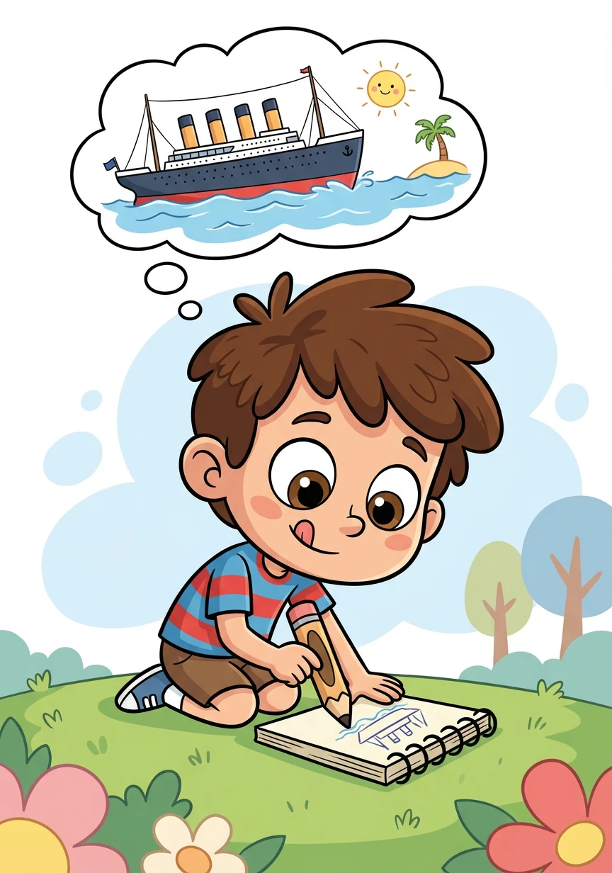 Young Jack, a spirited boy with a love for adventure, dreams of sailing on the grandest ship ever built, the Titanic. He spends his days sketching ships and imagining faraway lands.