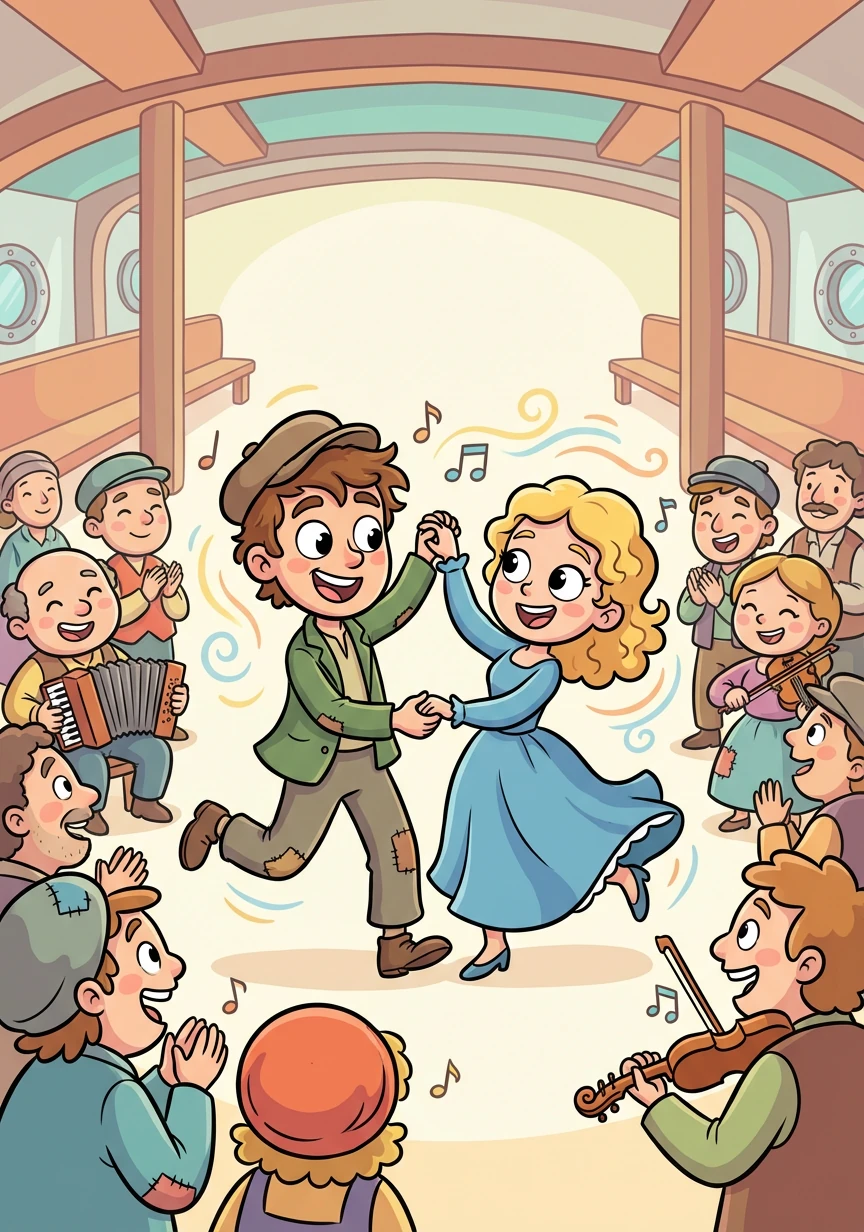 They dance in the steerage, surrounded by music and laughter. For a brief moment, social classes disappear, and they are simply two friends enjoying life.