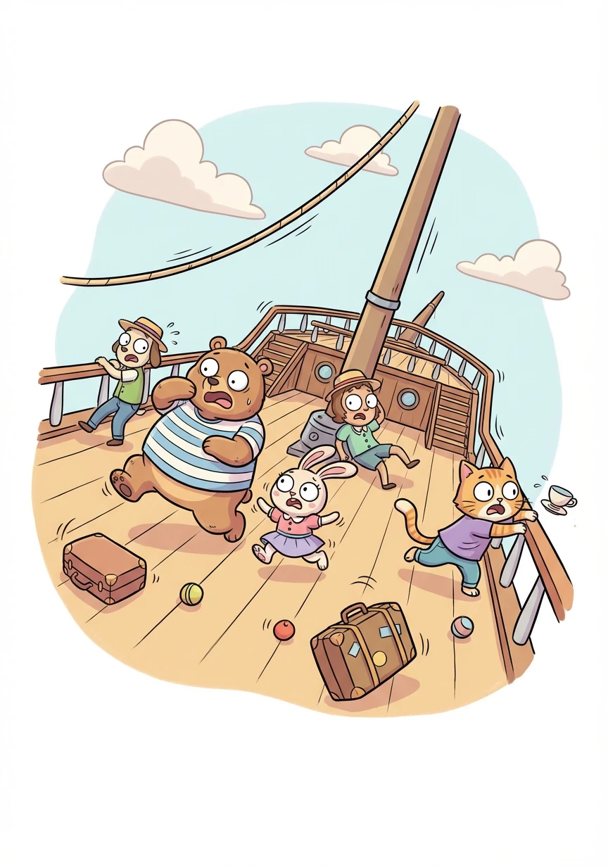 Suddenly, a chilling tremor runs through the ship. Panic begins to spread as the passengers realize something is terribly wrong.