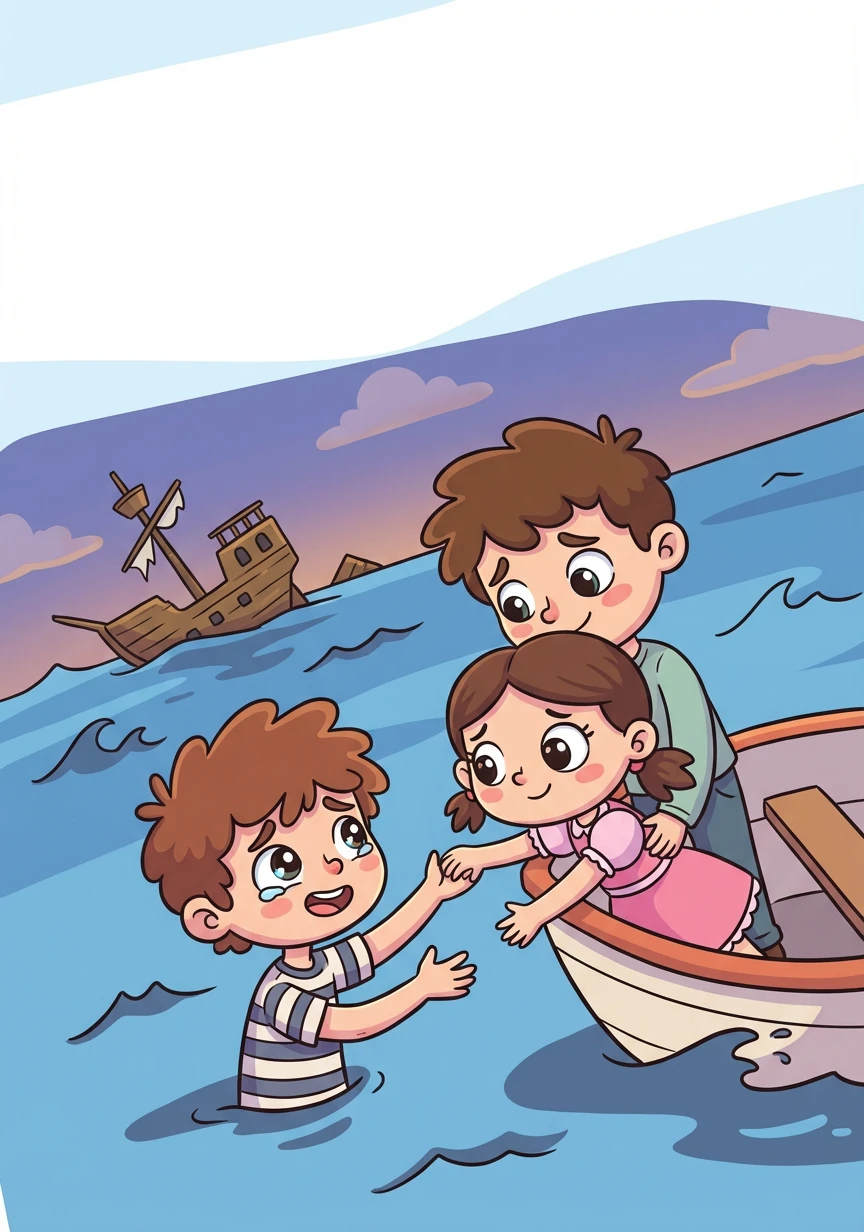 As the ship begins to sink, Jack helps Lucy into a lifeboat, promising to find her again. They exchange a heartfelt goodbye, filled with hope amidst the tragedy.