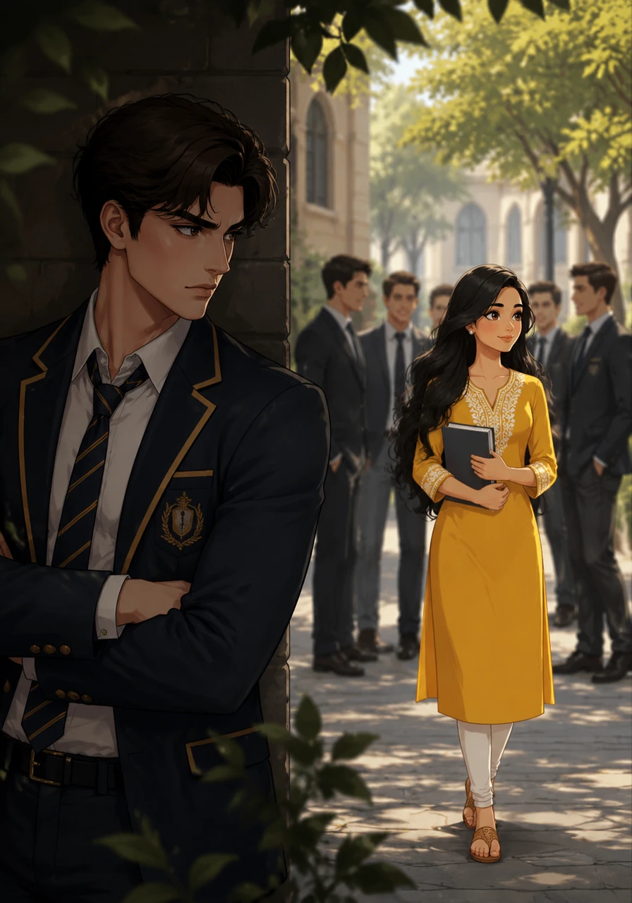 Kaushik watches from a distance, his deep dark brown eyes filled with a possessive fire that remains hidden from the world. To his peers, he is the cold and devastatingly handsome future CEO, but in his heart, he is a man consumed by a love for Rimi that borders on a dangerous obsession.