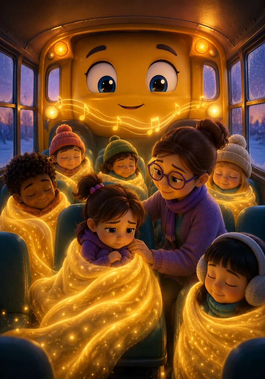 The bus doesn't need to fly to Mars to show its magic; instead, it hums a soothing melody when a child is feeling sad. It senses when the air grows chilly and wraps the students in a blanket of gentle, golden heat.