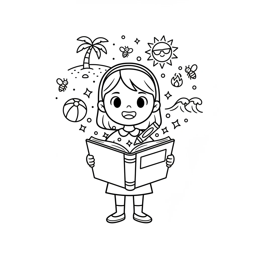 summer color pages - coloring pages