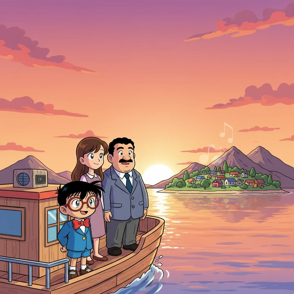 Il caso è risolto, ma l'eco della sonata al chiaro di luna rimane nell'aria. Conan, Ran e Kogoro lasciano l'isola, portando con sé la consapevolezza che anche la musica può nascondere oscuri segreti. La giustizia è stata fatta, e la verità ha trionfato.