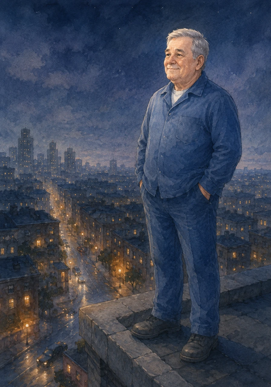 From that fateful night onward, the city found hope in a mysterious new guardian who watched over the forgotten and the lonely. Wearing his signature blue jacket, he appeared whenever someone was scared, moving like a protective shadow through the streets. They called him Heartbeat, because no matter how hard the world hit him, his extraordinary spirit just kept going, thump-thump, thump-thump.