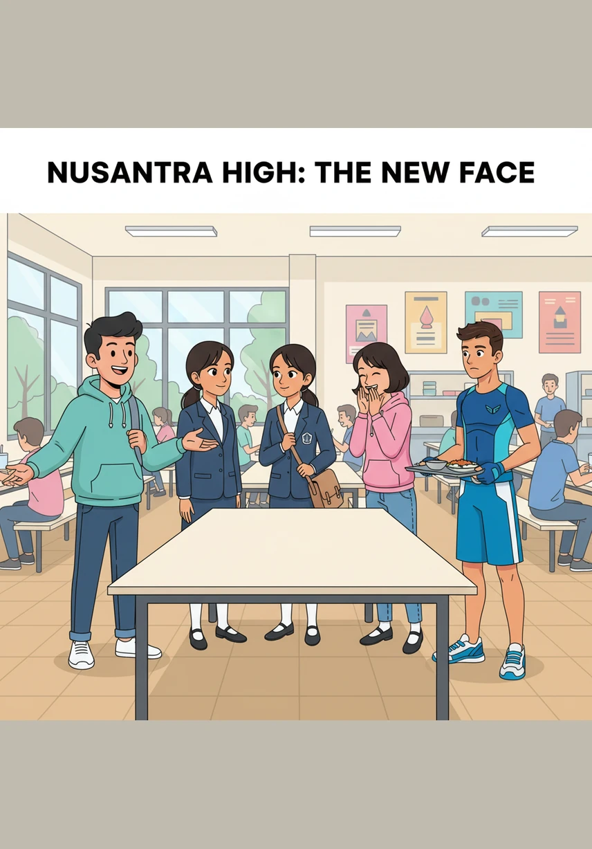 At Nusantara High School, a popular group known as The Elites always claims the best table in the cafeteria. They whisper among themselves and cast judgmental glances at anyone who tries to sit nearby, making the school feel divided by invisible walls.