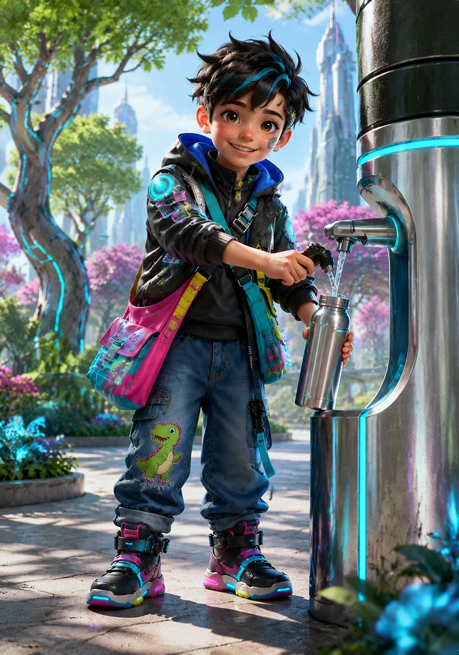 First, Leo reduced his waste by choosing a reusable metal flask instead of plastic bottles. He filled it with cold water before heading out to the sunny park. He has already saved dozens of disposable bottles this week through this simple habit.