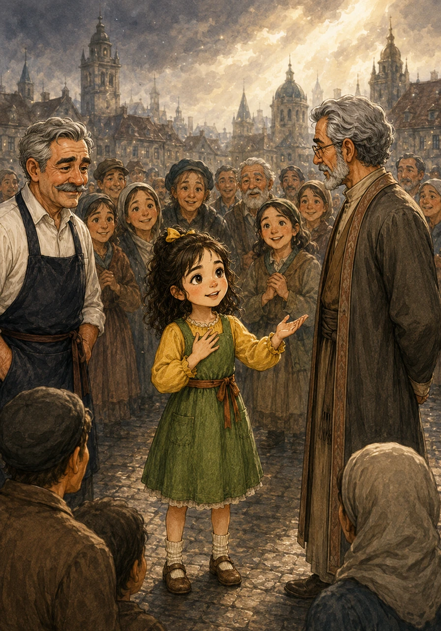 While the citizens initially cheered at the change, the city soon became even more miserable and gloomy than before. Jana visited the Ruler to explain that true happiness and contentment come from within our hearts, teaching the grateful citizens to finally cherish the magical beauty of their own wonderful home.