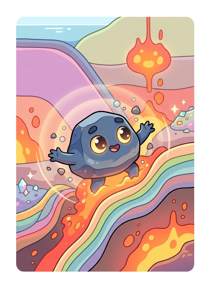 En un reino de subducción, donde la presión y la temperatura reinaban, nació Basalto. Era una roca joven, llena de energía y curiosidad por el mundo que lo rodeaba. Soñaba con explorar las profundidades y descubrir los secretos de la Tierra.